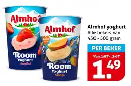 Hoogvliet Alle Almhof yoghurt aanbieding