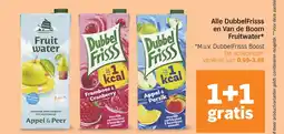 Albert Heijn Alle DubbelFrisss en Van de Boom Fruitwater aanbieding