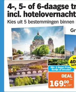 Albert Heijn 4-, 5- of 6-daagse trip aanbieding
