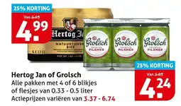 Hoogvliet Alle Hertog Jan of Grolsch aanbieding