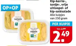 Hoogvliet Alle kip-kerrie-, tonijn-, vrije uitloopei- of kip-satésalade aanbieding
