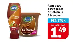 Hoogvliet Alle Remia top down tubes of satésaus aanbieding