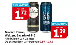Hoogvliet Alle Grolsch Kanon, Weizen, Bavaria of 8.6 aanbieding