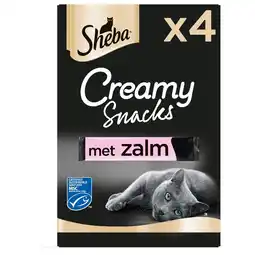 Pets Place Sheba Creamy Snacks - Verwensnacks - 50 g Zalm aanbieding
