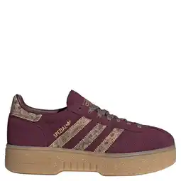 Wehkamp adidas Originals Handball Spezial Bold suède sneakers - donkerrood/zand aanbieding