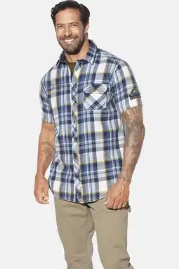 Wehkamp Jan Vanderstorm +FIT Collectie casual overhemd INGOLOF Plus Size blauw aanbieding