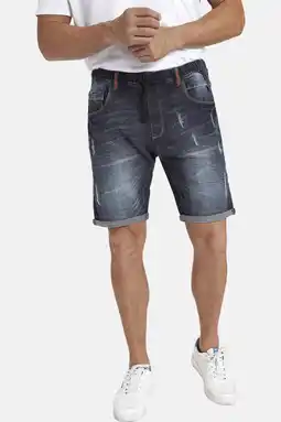 Wehkamp Jan Vanderstorm loose fit short LAMBRIT Plus Size donkerblauw aanbieding