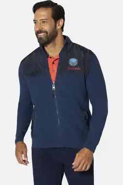 Wehkamp Jan Vanderstorm +FIT Collectie sweatvest RADORM blauw aanbieding