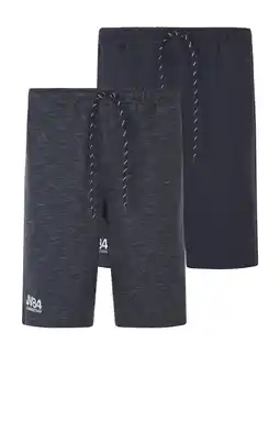 Wehkamp Jan Vanderstorm sweatshort JORNRIK Plus Size donkerblauw (set van 2) aanbieding