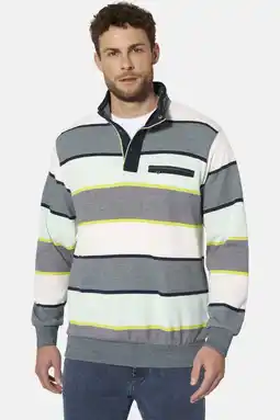 Wehkamp Babista katoenen regular fit gestreepte sweater Plus Size - blauw aanbieding