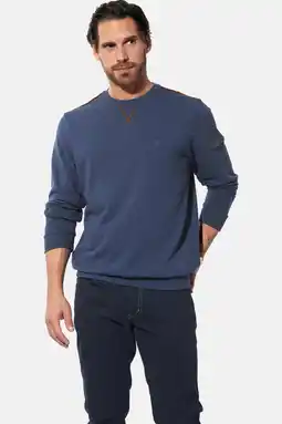 Wehkamp Babista sweat regular fit gemêleerde trui Plus Size - blauw aanbieding