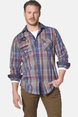 Wehkamp Jan Vanderstorm casual overhemd blauw aanbieding