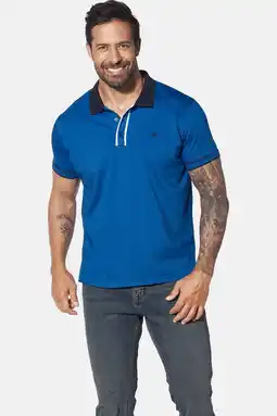 Wehkamp Jan Vanderstorm polo Plus Size ISFRIED blauw aanbieding