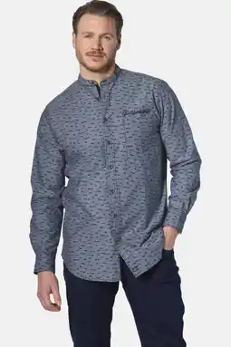 Wehkamp Jan Vanderstorm casual overhemd blauw aanbieding
