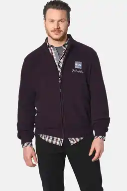 Wehkamp Jan Vanderstorm +FIT Collectie gebreid vest OLETARVIN aubergine aanbieding