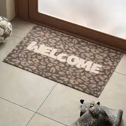Wehkamp NOUS Living deurmat Welcome Cheetah (75x50 cm) aanbieding