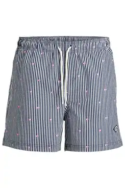 Wehkamp JACK & JONES PANTS STUDIO zwemshort JPSTMAUI BREEZE donkerblauw/wit aanbieding