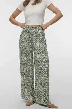 Wehkamp VERO MODA highwaist casual broek groen aanbieding