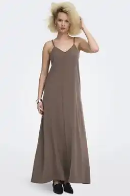 Wehkamp ONLY maxi jurk - lichtbruin aanbieding