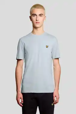 Wehkamp Lyle & Scott regular T-shirt lichtblauw aanbieding