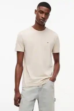 Wehkamp Tommy Jeans slim T-shirt beige aanbieding