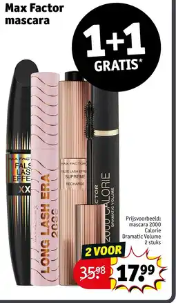 Kruidvat Max Factor mascara aanbieding