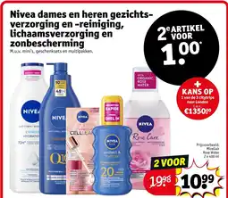 Kruidvat Nivea dames en heren gezichtsverzorging en -reiniging, lichaamsverzorging en zonbescherming aanbieding