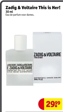 Kruidvat Zadig & Voltaire This is Her! aanbieding