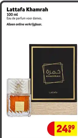 Kruidvat Lattafa Khamrah aanbieding