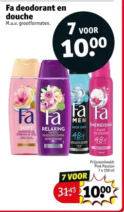 Kruidvat Fa deodorant en douche aanbieding