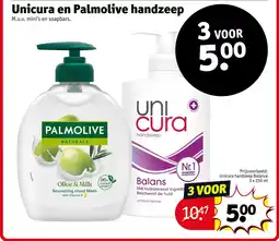 Kruidvat Unicura en Palmolive handzeep aanbieding