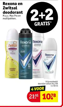 Kruidvat Rexona en Zwitsal deodorant aanbieding
