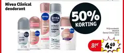 Kruidvat Nivea Clinical deodorant aanbieding