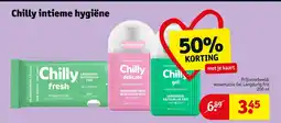 Kruidvat Chilly intieme hygiëne aanbieding