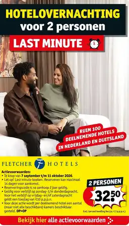 Kruidvat Hotelovernachting voor 2 personen aanbieding
