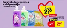 Kruidvat Kruidvat allesreiniger en -reinigingsdoekjes aanbieding