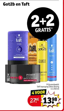 Kruidvat Got2b en Taft aanbieding