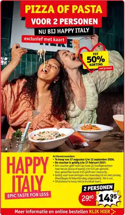 Kruidvat Pizza of pasta aanbieding