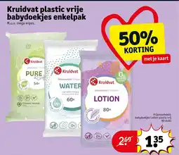Kruidvat Kruidvat plastic vrije babydoekjes enkelpak aanbieding