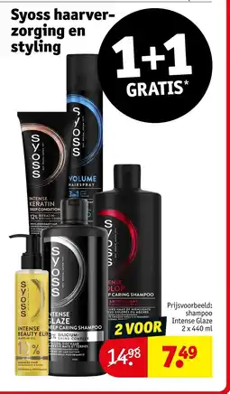 Kruidvat Syoss haarverzorging en styling aanbieding