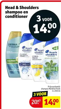 Kruidvat Head & Shoulders shampoo en conditioner aanbieding