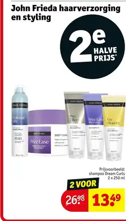 Kruidvat John Frieda haarverzorging en styling aanbieding