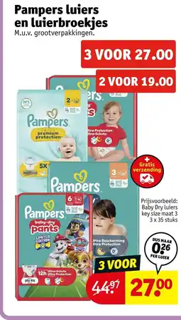 Kruidvat Pampers luiers en luierbroekjes aanbieding