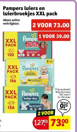 Kruidvat Pampers luiers en luierbroekjes XXL pack aanbieding