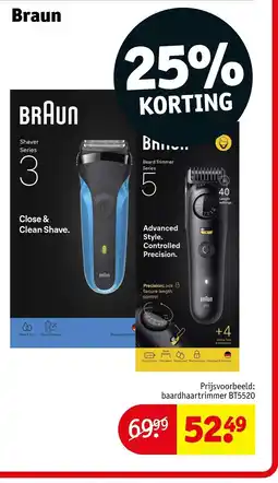 Kruidvat Braun baardhaartrimmer aanbieding