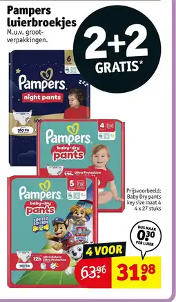 Kruidvat Pampers luierbroekjes aanbieding