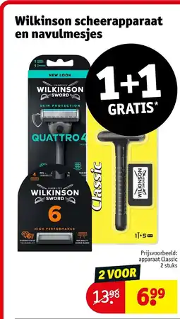 Kruidvat Wilkinson scheerapparaat en navulmesjes aanbieding