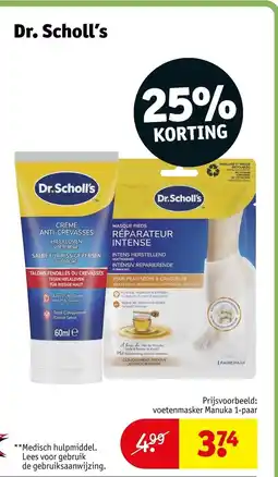 Kruidvat Dr. Scholl's voetenmasker Manuka aanbieding