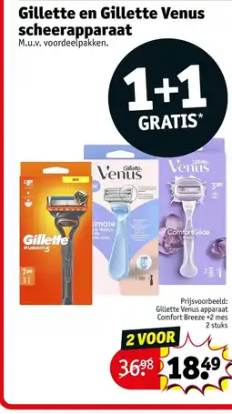 Kruidvat Gillette en Gillette Venus scheerapparaat aanbieding