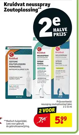 Kruidvat Kruidvat neusspray Zoutoplossing aanbieding